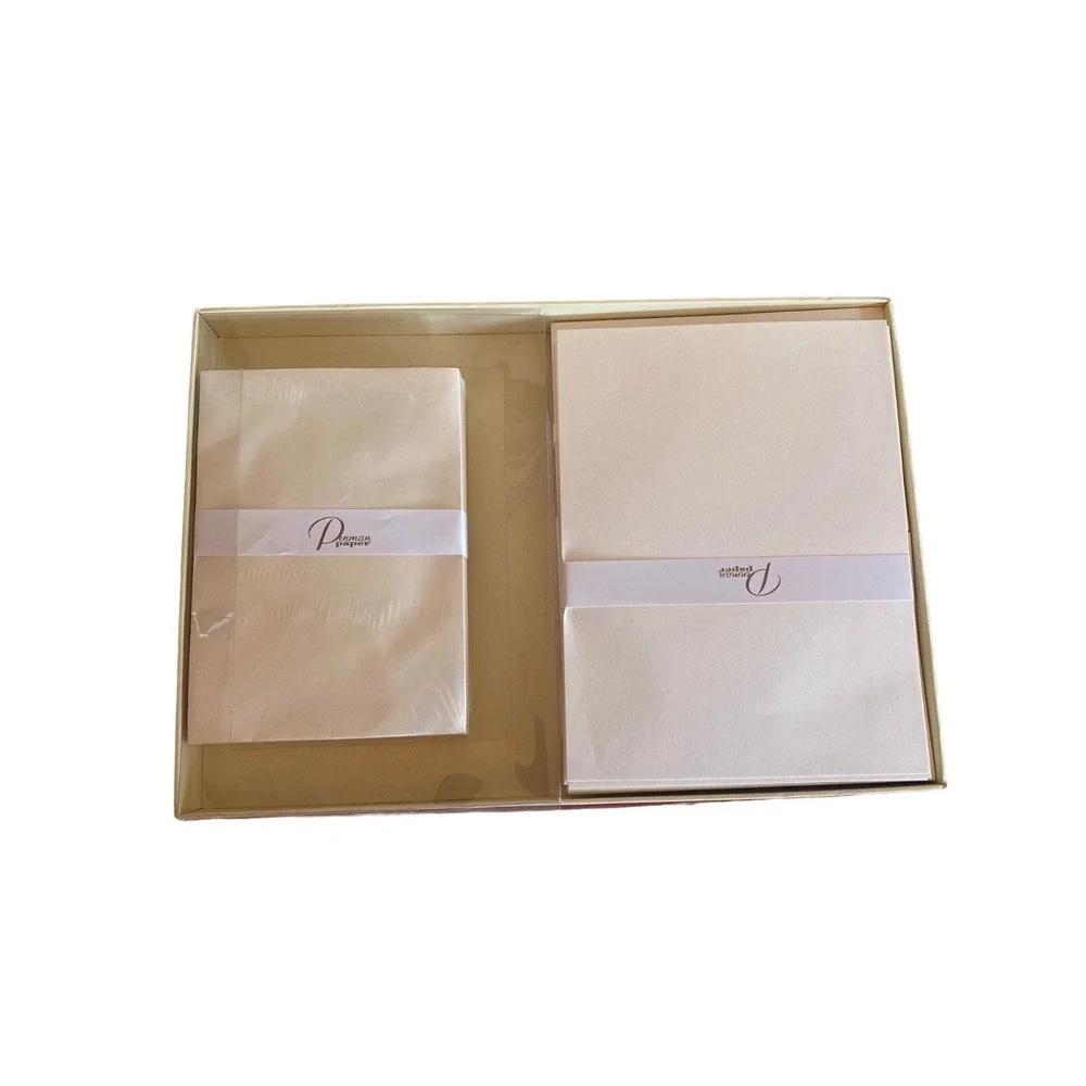 Penman Paper Stationery‎ Ivory Writing Chest Terracotta Box 140pc Embossed Set
